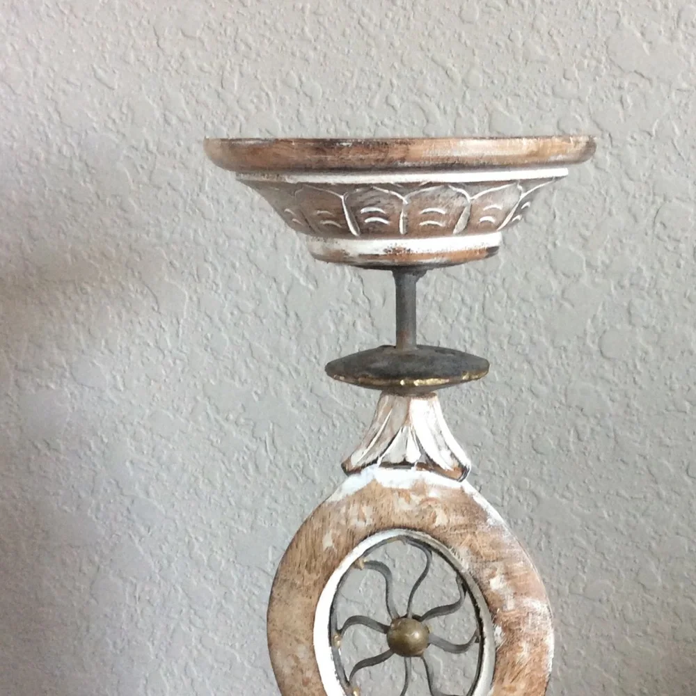 Candle Holder Wood & Metal